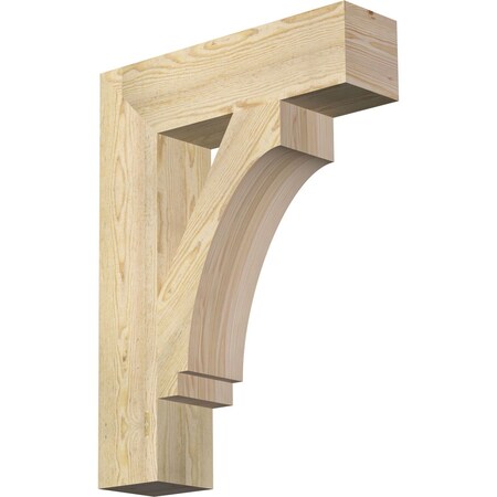 Ekena Millwork Imperial Block Rough Sawn Bracket, Douglas Fir, 6"W x 24"D x 32"H BKT06X24X32IMP05RDF